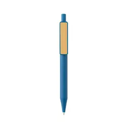 Kemijska olovka s klipsom od bambusa GRS RABS P611.08 blue-2