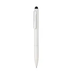 Touch screen kemijska olovka od recikliranog aluminija Kymi P611.23 white-1