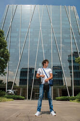 Torbica za rame Boxy Sling P705.95 navy-25