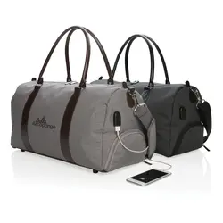Vikend torba sa USB A izlazom P707.05 grey-10