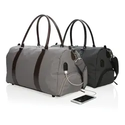 Vikend torba sa USB A izlazom P707.05 grey-11