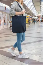 Vrećica za kupovinu od recikliranog pamuka 330 g/m² Impact AWARE™ P762.54 navy-10