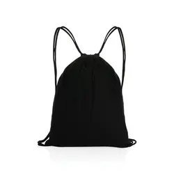 Ruksak s vezicama od recikliranog pamuka 145 g P762.63 black-1