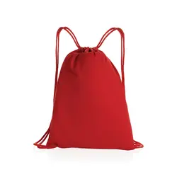 Ruksak s vezicama od recikliranog pamuka 145 g P762.63 red-1
