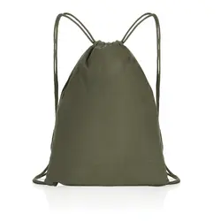 Ruksak s vezicama od recikliranog pamuka 145 g P762.63 green-4