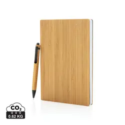 Rokovnik A5 i olovka od bambusa P772.15 brown-0