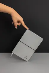 Rokovnik A5 od reciklirane kože P772.21 light grey-8