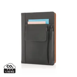 Omot za rokovnik s džepom za mobitel P773.07 black-0
