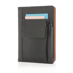 Omot za rokovnik s džepom za mobitel P773.07 black-1