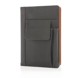 Omot za rokovnik s džepom za mobitel P773.07 black-2