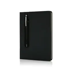 Rokovnik PU A5 s tvrdim koricama i kemijskom olovkom P773.31 black-1