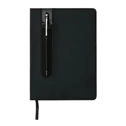 Rokovnik PU A5 s tvrdim koricama i kemijskom olovkom P773.31 black-4