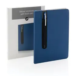 Rokovnik PU A5 s tvrdim koricama i kemijskom olovkom P773.31 navy-6