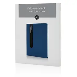 Rokovnik PU A5 s tvrdim koricama i kemijskom olovkom P773.31 navy-7
