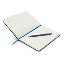 Rokovnik PU A5 s tvrdim koricama i kemijskom olovkom P773.31 navy-2