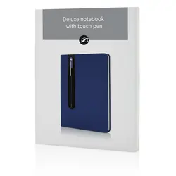 Rokovnik PU A5 s tvrdim koricama i kemijskom olovkom P773.31 navy-5