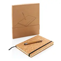 Rokovnik A5 s olovkom od bambusa P773.77 brown-12