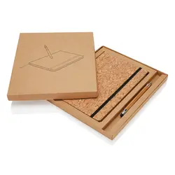 Rokovnik A5 s olovkom od bambusa P773.77 brown-7
