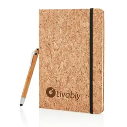 Rokovnik A5 s olovkom od bambusa P773.77 brown-3