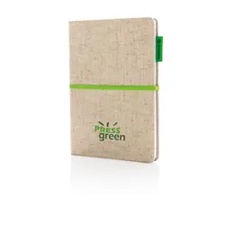 Rokovnik A5 od jute P773.94 green-3