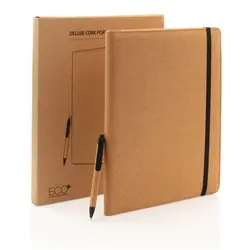 Mapa za dokumente od pluta A4 s olovkom Deluxe P774.13 brown-13