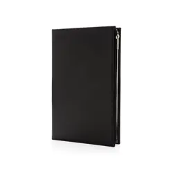 Rokovnik A5 PU s džepom na patentni zatvarač Swiss Peak P774.14 black-1