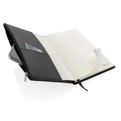 Rokovnik A5 PU s džepom na patentni zatvarač Swiss Peak P774.14 black-6
