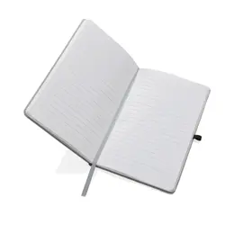 Rokovnik od reciklirane kože tvrdog uveza A5 P774.20 light grey-4