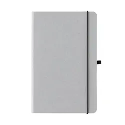 Rokovnik od reciklirane kože tvrdog uveza A5 P774.20 light grey-5