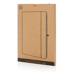 Rokovnik od reciklirane kože tvrdog uveza A5 P774.20 brown-12