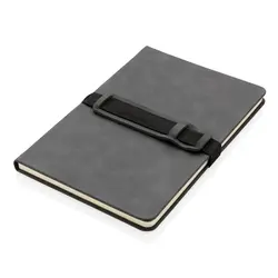 Rokovnik A5 s držačem za mobitel i olovkom tvrdi uvez PU Deluxe P774.23 grey-4
