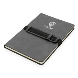 Rokovnik A5 s držačem za mobitel i olovkom tvrdi uvez PU Deluxe P774.23 grey-3