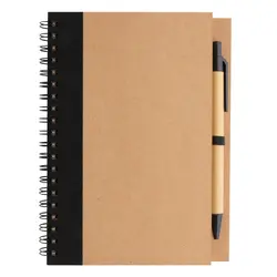 Rokovnik s olovkom Kraft spiralni P774.26 black-4