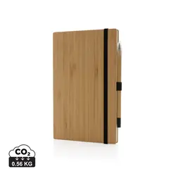 Set rokovnik i olovka bez tinte od bambusa P774.46 brown-0