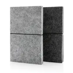 Rokovnik A5 s mekim uvezom od recikliranog filca s GRS certifikatom P774.47 black-6