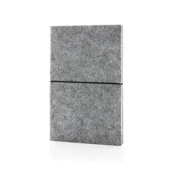 Rokovnik A5 s mekim uvezom od recikliranog filca s GRS certifikatom P774.47 grey-1