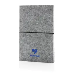 Rokovnik A5 s mekim uvezom od recikliranog filca s GRS certifikatom P774.47 grey-3