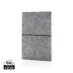 Rokovnik A5 s mekim uvezom od recikliranog filca s GRS certifikatom P774.47