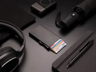 Aluminijski euti za kartice s RFID zaštitom P820.04 black-7