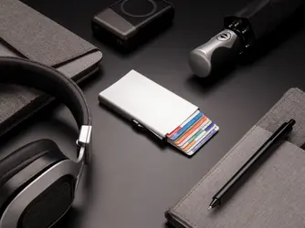 Aluminijski euti za kartice s RFID zaštitom P820.04 silver-7