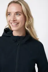 Iqoniq Makalu ženska jakna od mekane školjke od recikliranog poliestera T4700 black L-23