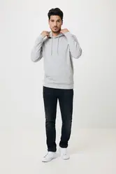 Iqoniq Torres majica s kapuljačom od recikliranog pamuka, neobojena T9401 heather grey 4XL-42