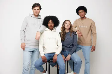 Iqoniq Torres majica s kapuljačom od recikliranog pamuka, neobojena T9401 heather grey 4XL-76