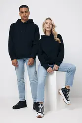 Iqoniq Trivor majica s kapuljačom od recikliranog poliestera od mikroflisa T9403 black 4XL-10