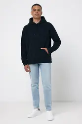 Iqoniq Trivor majica s kapuljačom od recikliranog poliestera od mikroflisa T9403 black 4XL-14