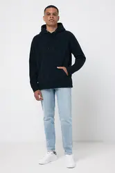 Iqoniq Trivor majica s kapuljačom od recikliranog poliestera od mikroflisa T9403 black 4XL-15