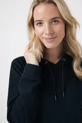 Iqoniq Trivor majica s kapuljačom od recikliranog poliestera od mikroflisa T9403 black 4XL-26