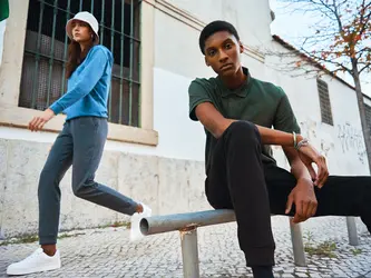 Jogger hlače od recikliranog pamuka Iqoniq Cooper T9500 black L-23