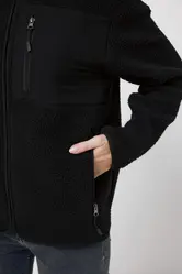 Jakna od flisa od recikliranog poliestera Iqoniq Diran T9800 black L-36