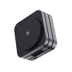 Sklopivi punjač 3u1 od recikliranog aluminija od 15 W P308.64 grey-39
